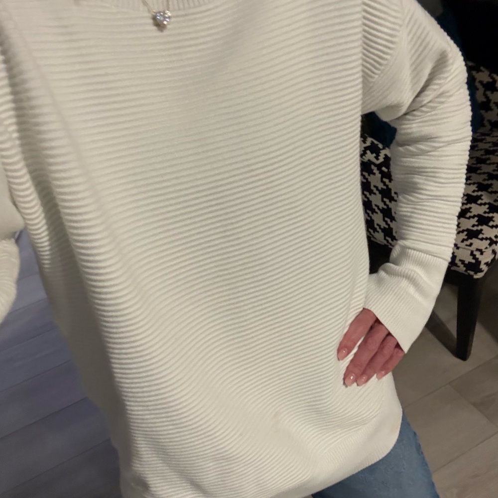 Aerie Ribbed Sweater in White